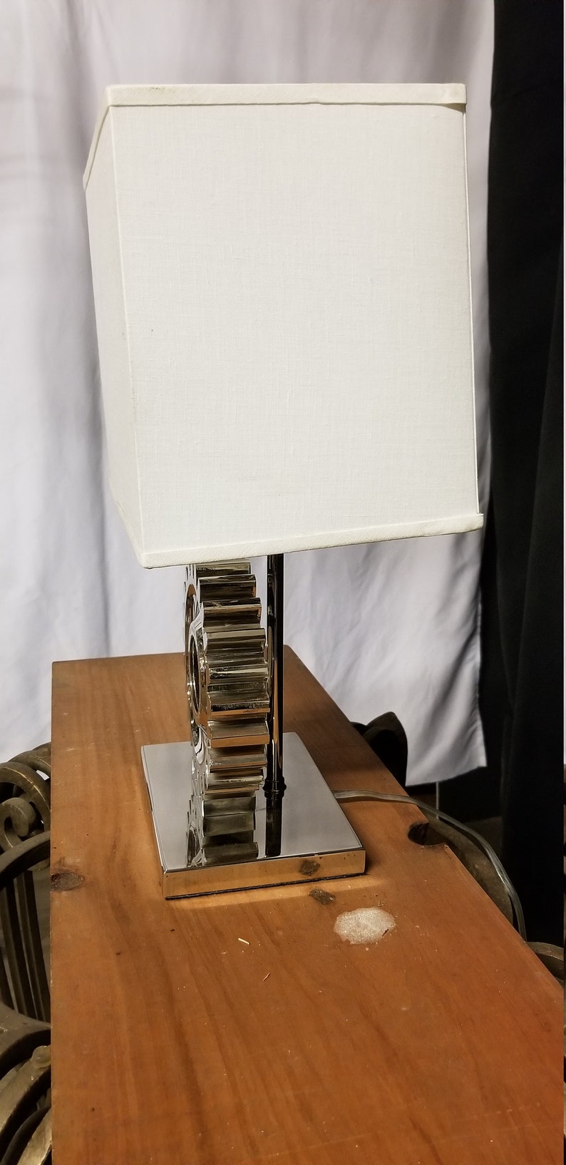 Ralph Lauren Cog Lamp In Chrome Vintage Ralph Lauren Table Lamp