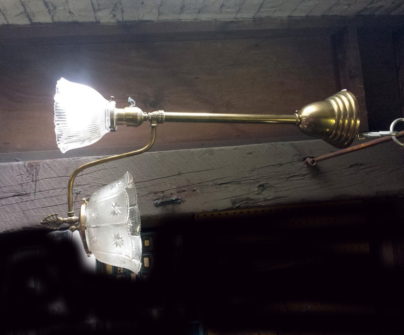 Vintage Gas And Electric Hanging Light Antique Pendant Lamp What A Steal