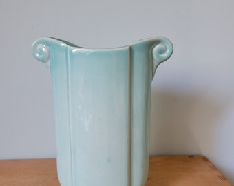 Aqua Trenton Potteries Vase, Vintage Small Art Deco Vase