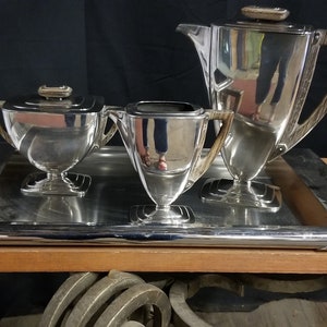 Ile De France Tea Set, Silver Tea Set from 1920s SALE
