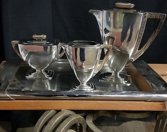 Ile De France Tea Set, Silver Tea Set from 1920s SALE