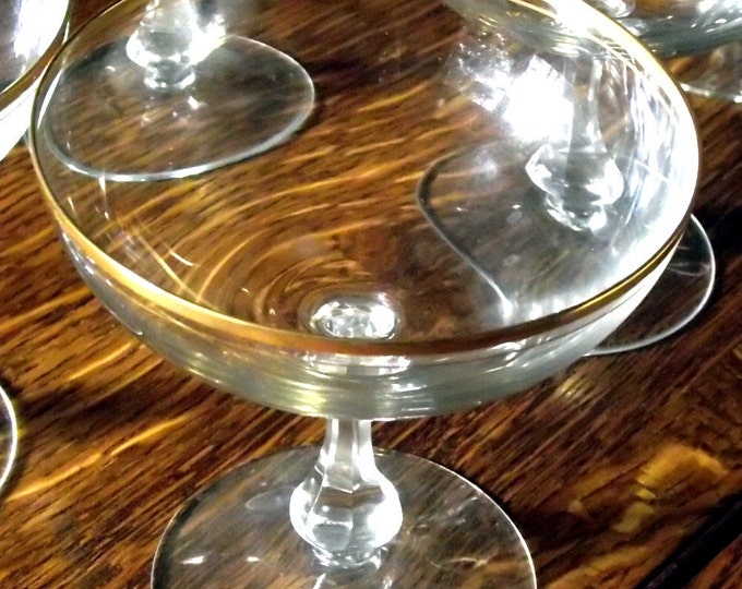 Vintage Crystal Dessert Dishes Set of 6 Etsy