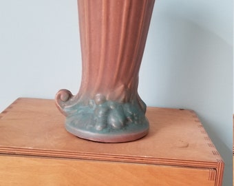 McCoy Brown Cornucopia Vase