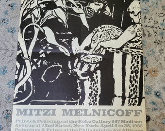 Poster Mitzi Melnicoff, 1965, artiste de Philadelphie