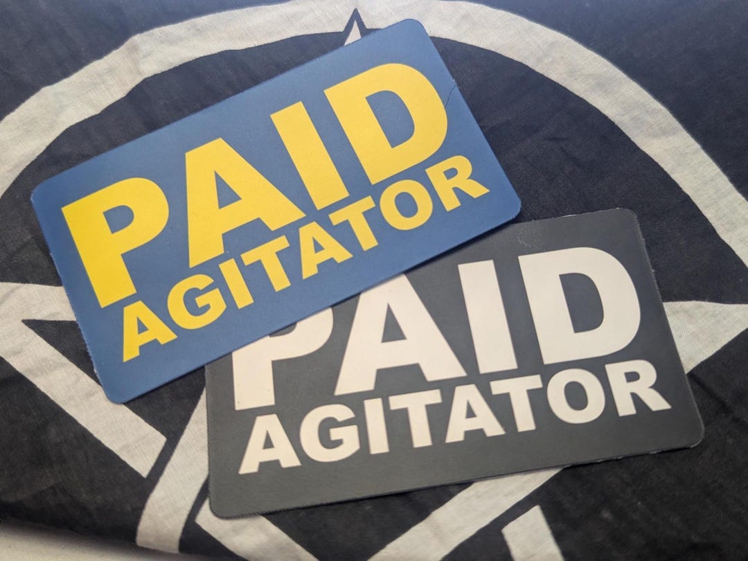 Paid Agitator Sticker - Etsy