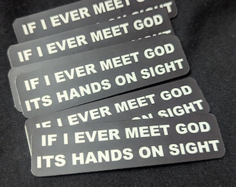 its hands on sight sticker
