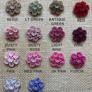 ELEGANT FLOWER CLUSTER in colors Japan 1950&#39;s Hand Painted 26mm Vintage Authentic Celluloid One Piece