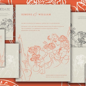 Modèle d'invitation à un événement modifiable | Verona Sunset 2025 Couleur de mariage de l'année | Personnalisable | Mariage, Fête des Mères, Réservez cette date