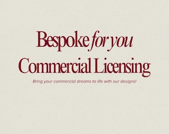 Commercial Licensing for Custom Invitations & Illustrations | Bespoke Design Use for Businesses, Creators