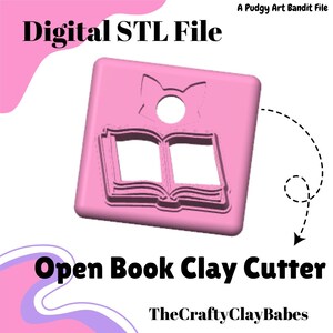 Open Book Digital STL Polymer Clay Earring Cutter File