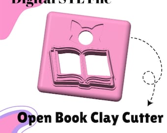 Open Book Digital STL Polymer Clay Earring Cutter File