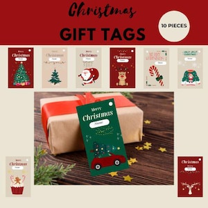 Christmas Gift Tags - Personalized Holiday Labels - Custom To and From Tags - Perfect for Presents