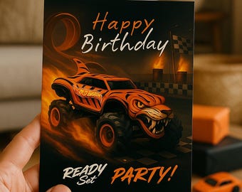 Personalised Hotwheels Card Birthday Christmas Cars Fast Race