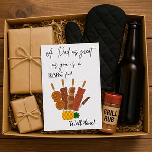 BBQ Grill Master Father&#39;s Day Card | Funny dad birthday card | Digital Download