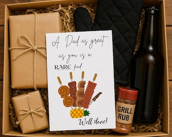 BBQ Grill Master Father's Day Card | Funny dad birthday card | Digital Download