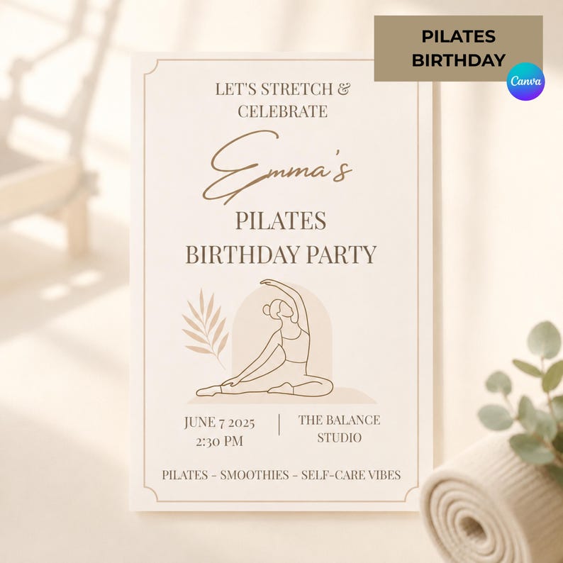 spa birthday party invitation wellness girls birthday invite