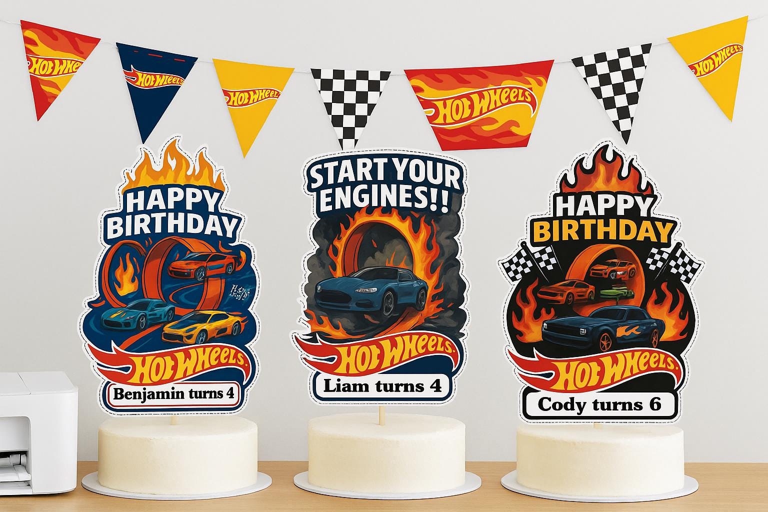 1 Pezzo Cake Topper Personalizzato Con Nome E Età, Decorazione Per - Foto 4