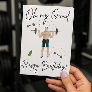 Funny Gym Birthday Card | Fitness pun birthday greeting | printable workout