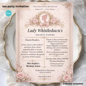 garden party invitation printable