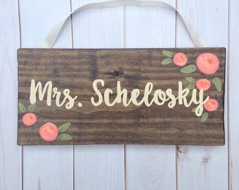 Items Similar To Wooden Teacher Door Hanger Wooden Door Sign