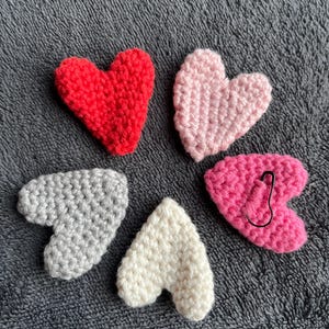 Crochet heart brooch made by me