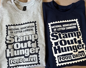 Camiseta de la campaña de donación de alimentos "Sello Postal Contra el Hambre"