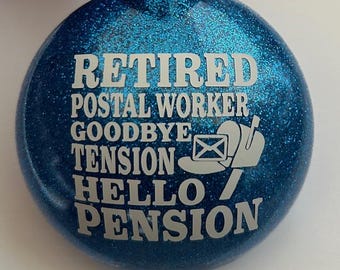 Adorno de trabajador postal jubilado