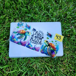 Turtle Beach Life 16oz Cup Wrap | Waterproof UV DTF Decal