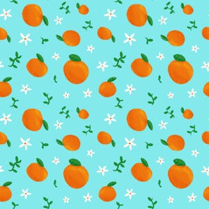 Sömlös orange digitalt mönster