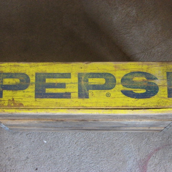 vintage wood pepsi crate box