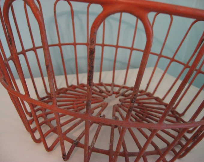 Vintage Wire Egg Collection Basket Etsy
