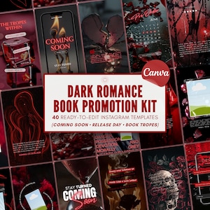 Dark Romance Faceless Reels Indie Author Book Launch Kit Promo Videos Instagram Reels TikTok Content Story BookTok Marketing Bundle Reader