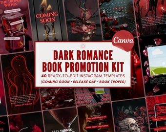 Dark Romance Faceless Reels Indie Author Book Launch Kit Promo Videos Instagram Reels TikTok Content Story BookTok Marketing Bundle Reader