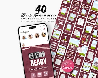 Author Book Launch Instagram Template Book Marketing IG Indie Romance Author Social Media Writer Instagram Book Promo Bookstagram Canva