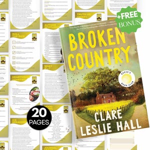 Pacote de Discussão do Clube do Livro Broken Country | Guia para Impressão de Clare Leslie Hall | Sugestões de Reflexão | Atividades em Grupo de Leitura para Download em PDF