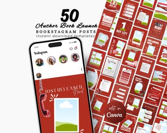 Author Book Launch Bookstagram Canva Template  Instagram Book Release Influencer Bookish Content Creator IG Viral Aesthetic Storytelling