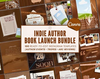 Author Book Launch Instagram Template Book Marketing IG Indie Romance Author Social Media Writer Instagram Book Promo Bookstagram Canva