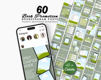 著者の本の発売Instagramテンプレート 本のマーケティングIG インディーズ著者ソーシャルメディアライターInstagram本のプロモーションBookstagram Canva