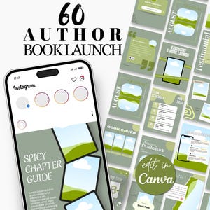 Book Launch Author Marketing Editable Canva Bundle Bookstagram Graphic Digital Social Media PromoPack Instagram Marketing Post Download