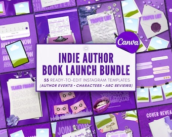 Indie Author Release Bookstagram Canva Templates Book Launch Romance Instagram Posts Promotion Social Media IG Promo Kit Writer Promo Bundle
