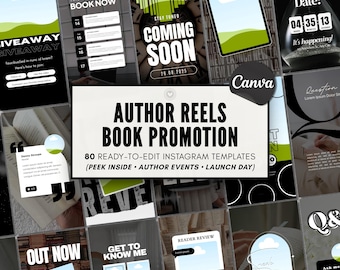 Author Indie Reels Bookstagram Canva Templates Bookish Instagram  Book Lover Content Creator TikTok Marketing Promotion Social Media IG