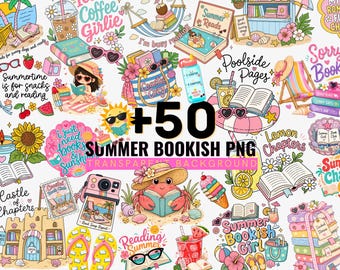 読書好きの夏 PNG バンドル、読書好きのクリップアート、読書ステッカー昇華デザイン、ビーチブック PNG、タンブラー、マグカップ、シャツ、トートバッグプリントパック