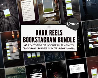 Szablony Canva dla książek z gatunku Dark Romance Bookstagram Recenzje książek Posty na Instagramie Zestaw do mediów społecznościowych dla czytelników Książki Autor romansów Marketing książek Estetyka gotycka