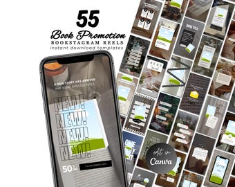 Bookstagram Reels Canva Templates Bookish Instagram Reel Bundle Book Lover Content Creator TikTok Author Marketing Promo Kit