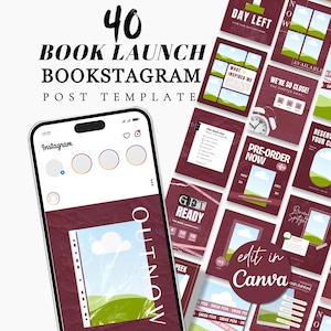 Romance Book Launch Author Instagram Book Release Template Author Social Media Marketing Writer Book IG Promo Bookstagram  Free Canva