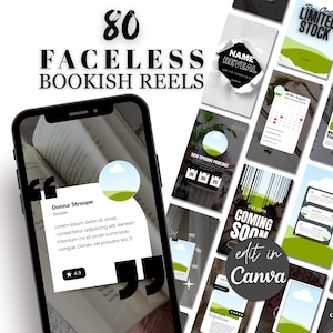 Book Instagram Faceless Reel Templates Bookish Canva Book Lover Canva Author Social Media Marketing  Digital Download TikTok  Aesthetic
