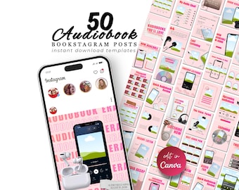 オーディオブック Instagram Bookstagram Canva テンプレート 読書好きの Instagram 本の比喩 ソーシャルメディア 書評テンプレート 読書 Insta 著者マーケティング