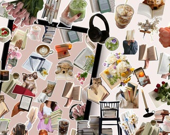 Instagram Carousel Stickers Canva Bookstagram Sticker Vault Estetisk Grafik för Sociala Medier MRR PLR Ansiktslös Innehållsskapare Marknadsföringskit