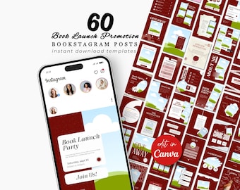 Author Book Launch Instagram Template Book Marketing IG Indie Author Social Media Writer Instagram Book Promo Bookstagram Canva