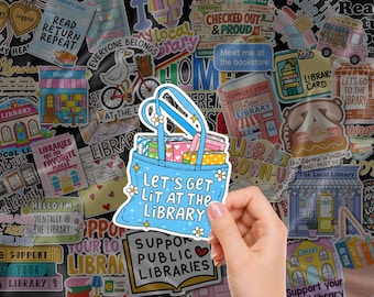 図書館好きのためのPNG画像50点セット　読書好きステッカー　司書クリップアート　読書昇華プリント　本好きカード　読書家マグカップ　シャツ　トートバッグ　しおり